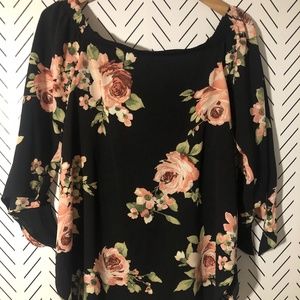 Floral Blouse - Good Condition - Size L
